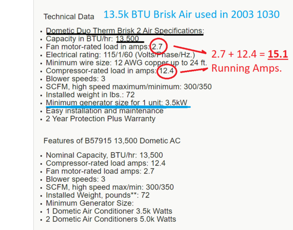2 Duo-Therm Brisk Air 13.5k BTU
